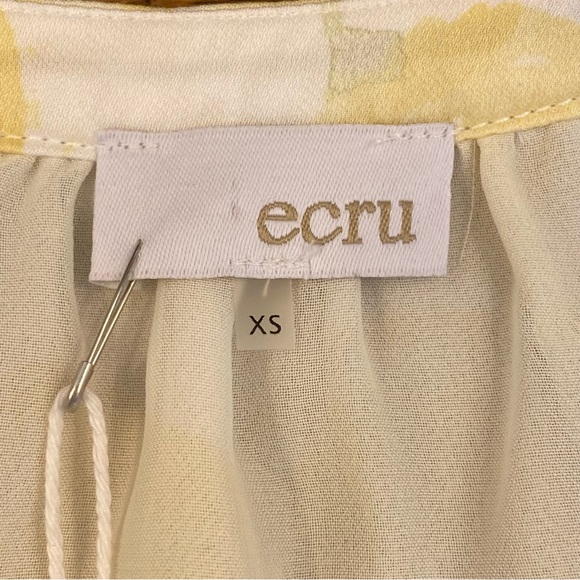 Loren Flutter Sleeve Blouse in Yellow Size XS - Picture 5 of 8